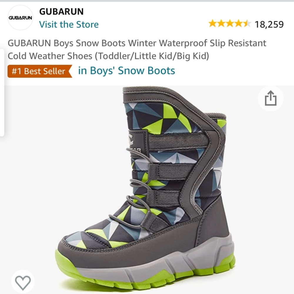 VELCRO!!! :) unisex Toddler size 10 , boots for Ski / rain / mud play